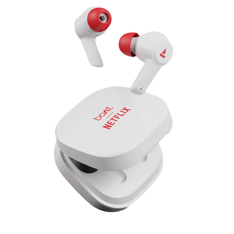 boAt Airdopes 411 ANC TWS Earbuds with Active Noise Cancellation | Upto 17.5 Hours Playback | White