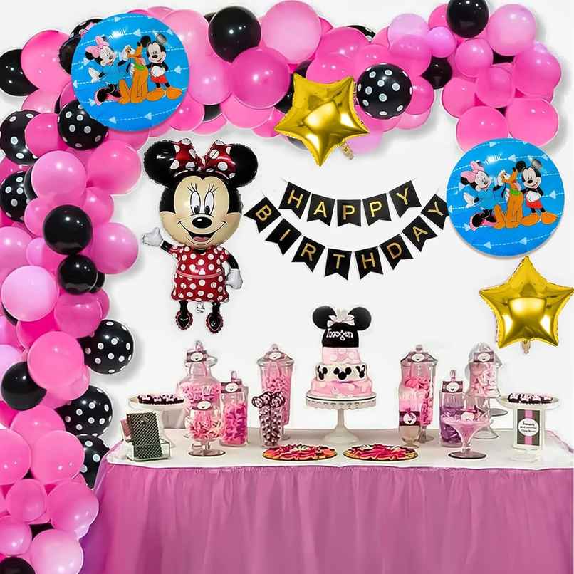 Minnie Theme Birthday Decor With Foil Balloon | Special You Minnie Theme Birthday Decor With Foil Balloon | Special You