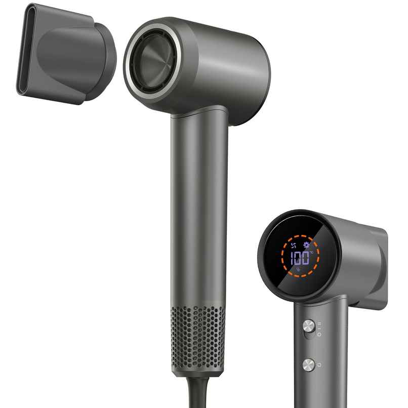 Portronics Zifro BLDC 1600W Cold & Hot Air Hair Dryer with Negative Ion Tech | Grey