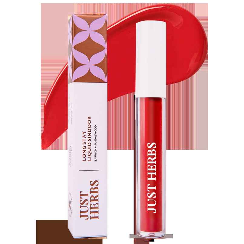 Just Herbs Pigmented Smudge & Sweat Proof Quick Dry Liquid Sindoor (Ruby Red)
