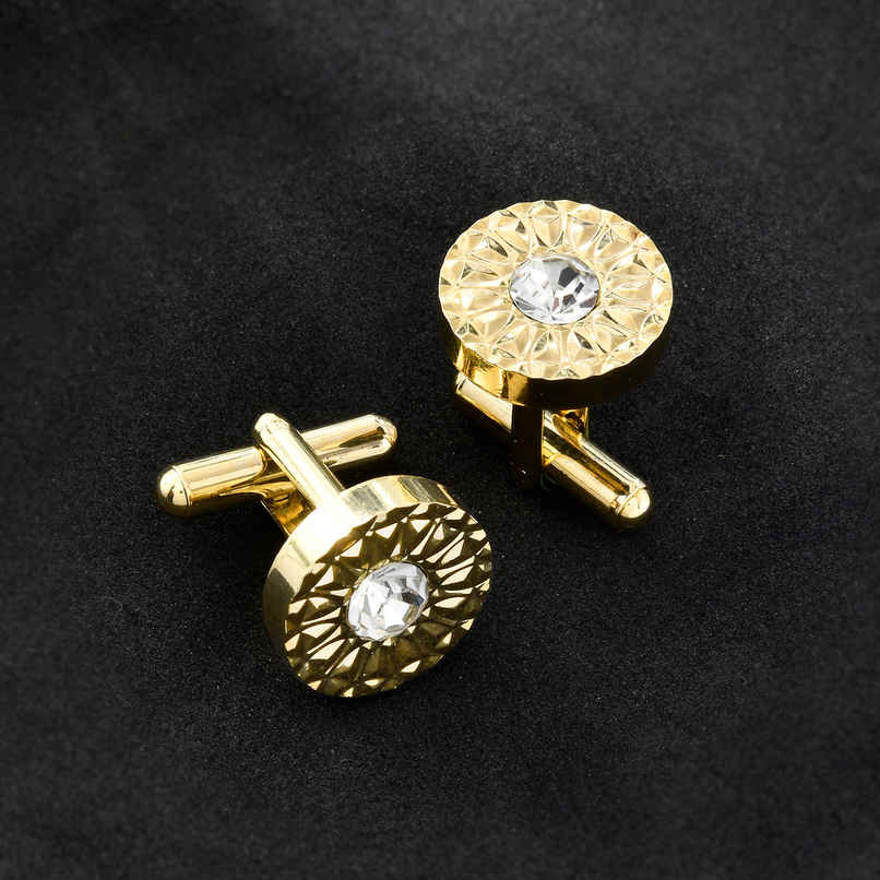 Voylla Royal Gleam Gold Men's Cufflinks