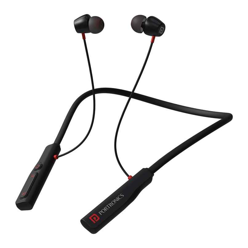Portronics Harmonics Z11 Bluetooth Wireless In-Ear Earphones with 35H Playback | Black