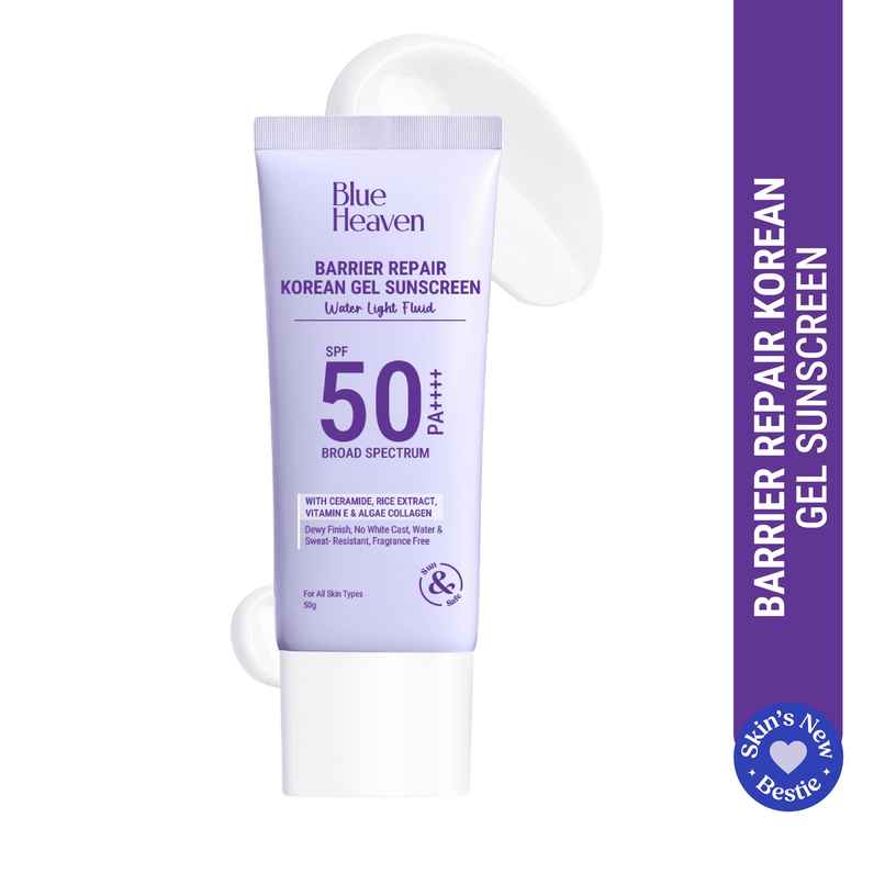 Blue Heaven Barrier Repair Korean Gel Sunscreen with SPF 50 PA++++ Blue Heaven Barrier Repair Korean Gel Sunscreen with SPF 50 PA++++
