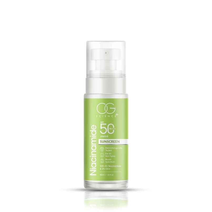 OG BEAUTY Science SPF 50 PA+++ Sunscreen With Niacinamide & Cica - Broad Spectrum