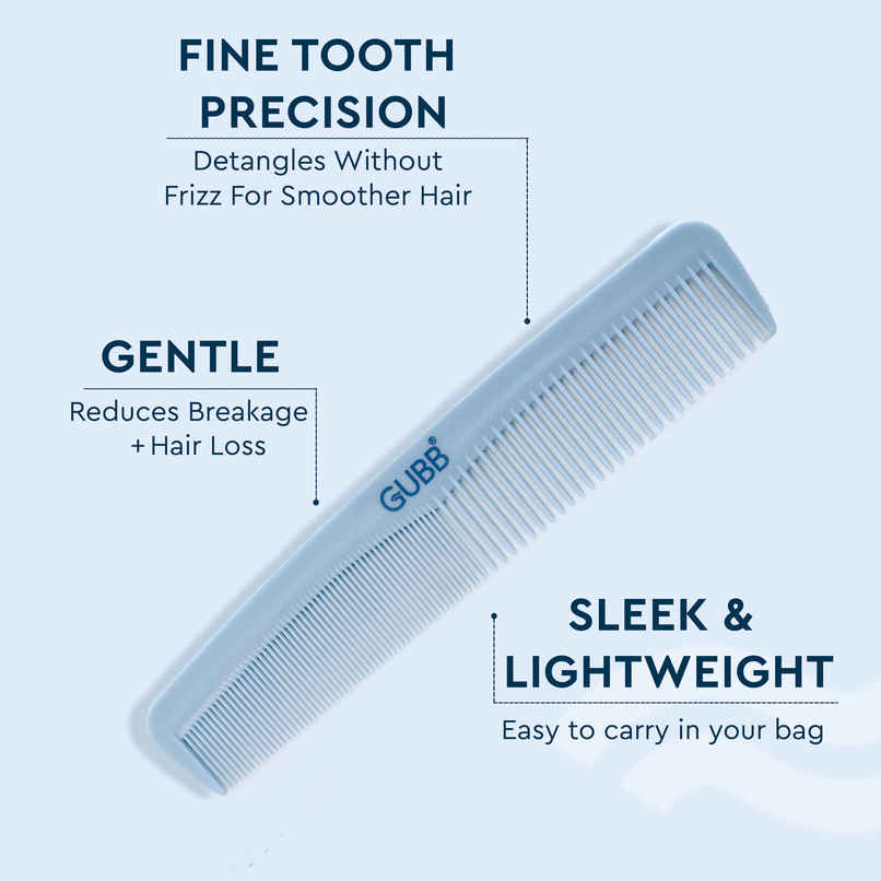 GUBB Grooming Combo Of Round Hair Brush + Hair Comb | Santorini Hues