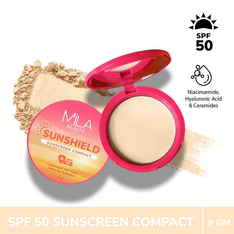 Mila Beaute Women's Sun Shield Sunscreen | SPF 50 PA+++ | Suitable for all Skin Types - Ivory Mila Beaute Women's Sun Shield Sunscreen | SPF 50 PA+++ | Suitable for all Skin Types - Ivory