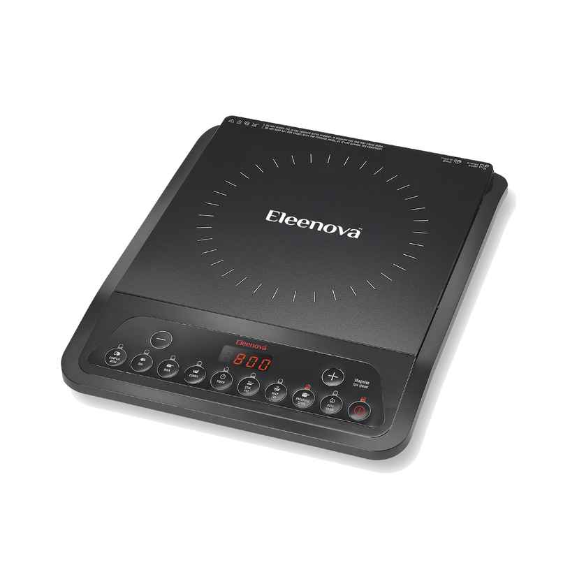 Eleenova Magnite 1200 W Induction-BIS-Safe, Fast-Heat Crystal Glass with Indian Presets