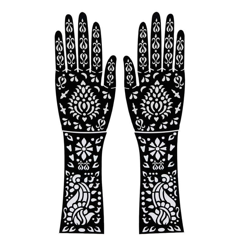 Midazzle Heena Stencils Mehandi Sticker | Large Pk1 Design1 | MIHS0002 Midazzle Heena Stencils Mehandi Sticker | Large Pk1 Design1 | MIHS0002