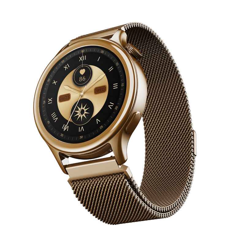 boAt Enigma Daze Smartwatch with 1.3" HD Display| SOS with Live Location Sharing (Metallic Gold)