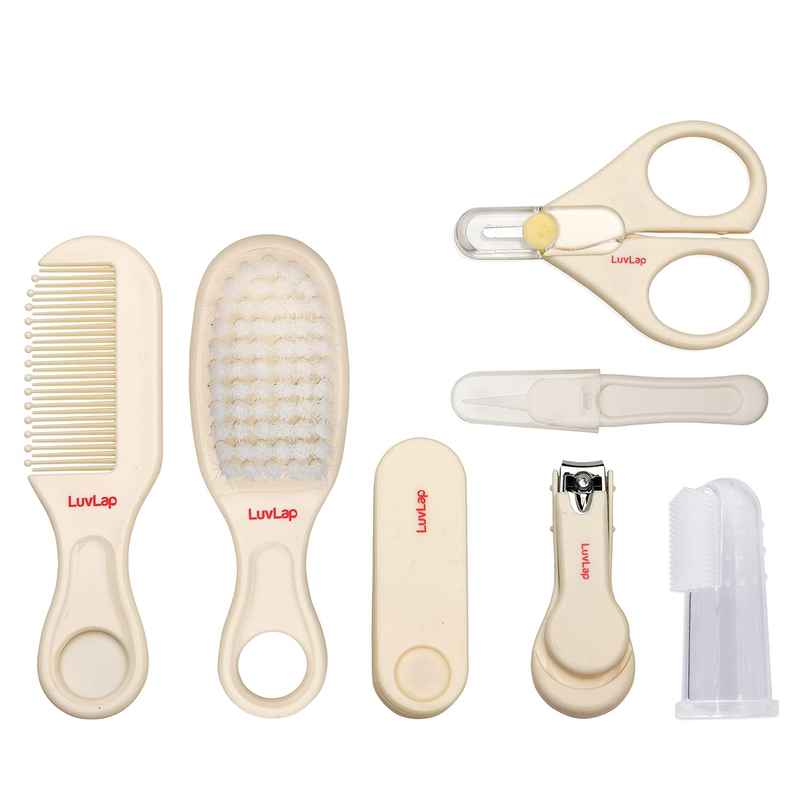 LuvLap 7 in 1 Baby Oral Care & Hair Grooming set, for New Born Baby