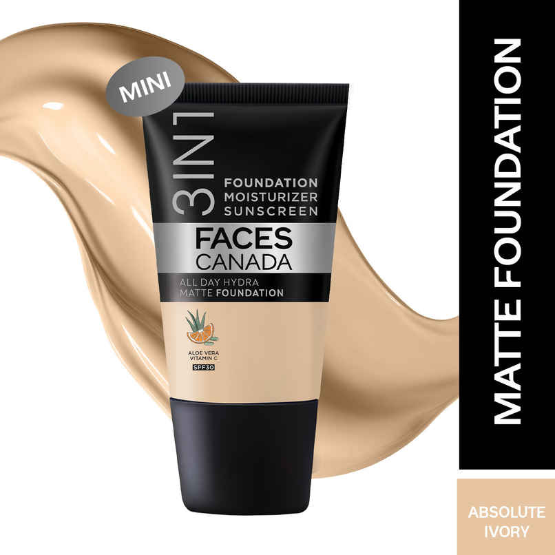 Faces Canada 3in1 All Day Hydra Matte Foundation + Moisturizer + SPF 30 | Absolute Ivory 012 Faces Canada 3in1 All Day Hydra Matte Foundation + Moisturizer + SPF 30 | Absolute Ivory 012