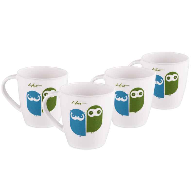 Cello Melamine Joycee Mugs 200ml | Set of 4 (Colour May Vary)