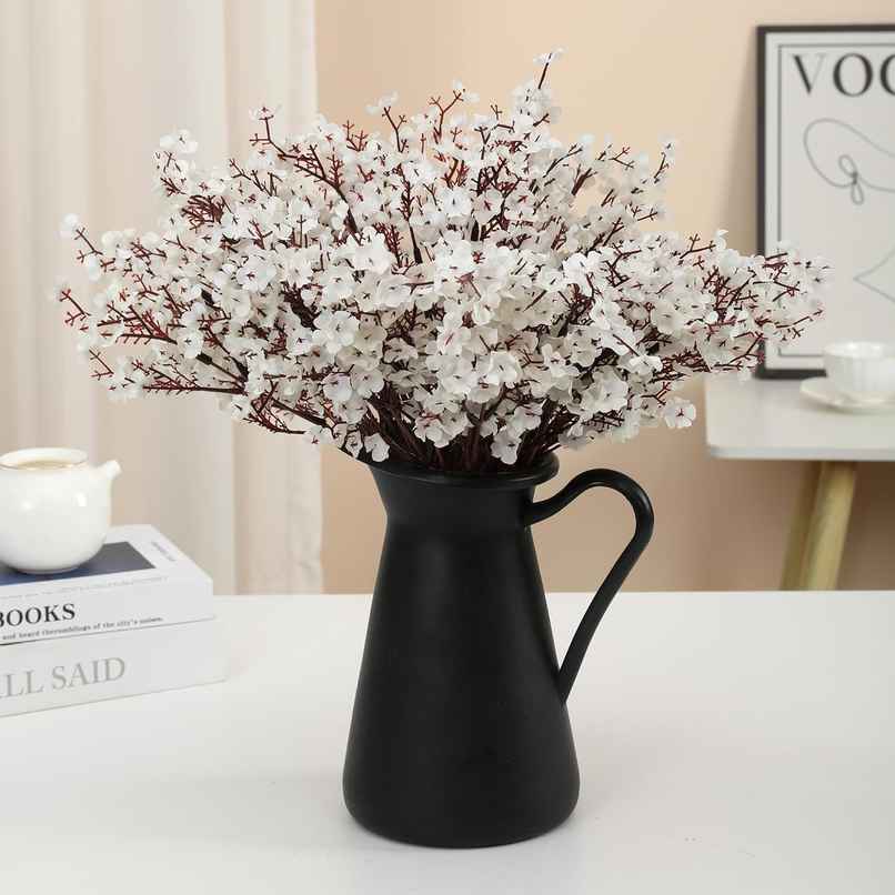Tied Ribbons Pack of 5 Artificial Baby Breath Gypsophila Flowers Bunch | Vase Not Included