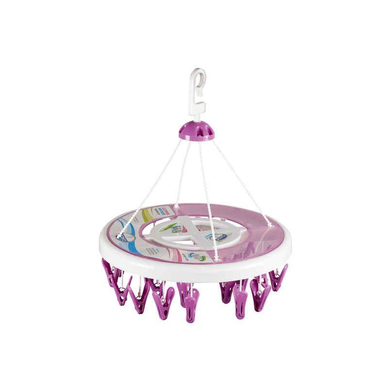 Joyo Plastics 24 Clip Cloth Hanging Hanger (Colour May Vary) Joyo Plastics 24 Clip Cloth Hanging Hanger (Colour May Vary)