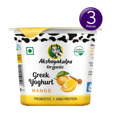 Akshayakalpa Organic Greek Yogurt - Mango Combo Akshayakalpa Organic Greek Yogurt - Mango Combo