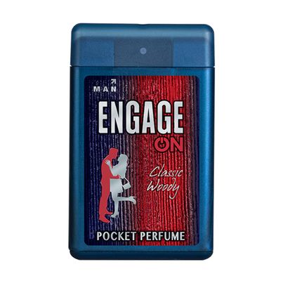 Engage ON Classic Woody Pocket Perfume For Men, Citrus & Spicy Fragrance
