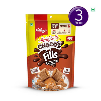 Kellogg's Chocos Fills | Caramel flavoured | 0% Maida | Multigrain Combo Kellogg's Chocos Fills | Caramel flavoured | 0% Maida | Multigrain Combo