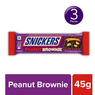 Snickers Filled with Brownie, Peanuts & Caramel Chocolate Bar Combo 