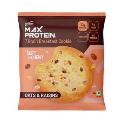 Ritebite Max Protein Cookie Oats & Raisins, No Maida Multigrain Premium Biscuit Cookies