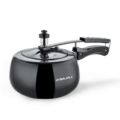 Bajaj 2 Liter Hard Anodised Inner Lid Induction Compatible Pressure Cooker New Shakti 2hd