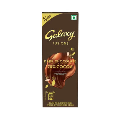 Galaxy Fusions Dark Chocolate Bar With 70% Cocoa