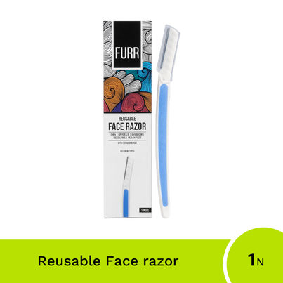 FURR By Pee Safe Reusable German Blade Face Razor | Smooth & Precise for All Skin Types