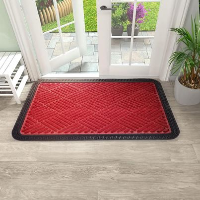 Status Pp Rubber Border Mat 38 Cm x 58 Cm - Red Status Pp Rubber Border Mat 38 Cm x 58 Cm - Red