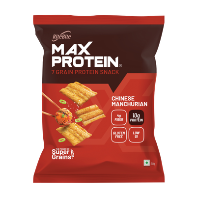 Ritebite Max Protein Chinese Manchurian 10G Multigrain Protein Chips, Healthy Snacks & Munchies