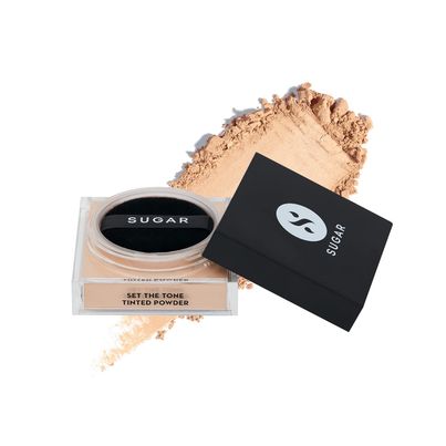 SUGAR Cosmetics Set The Tone Tinted Powder - 15 Cappuccino (699)