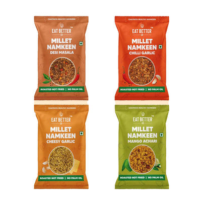 Millet Namkeen - Healthy Snacks Combo - 4 Flavours - Eat Better Co