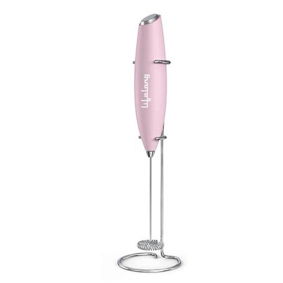 Lifelong Milk Frother for Coffee - Handheld Battery-Operated Electric Drink Mixer| with Stand |Pink Lifelong Milk Frother for Coffee - Handheld Battery-Operated Electric Drink Mixer| with Stand |Pink