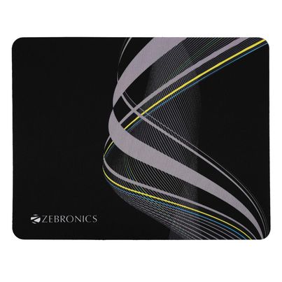 Zebronics MSP-X1 Mouse Pad, for Speed and Precision Operation, Smooth Cloth Surface, Roll and Go, Optimised for All Mouse Sensors, Anti Slip Rubber Base, Surface of 232 x 182 mm - Black