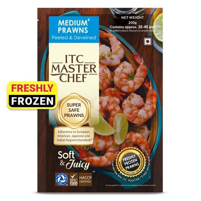 ITC Master Chef Medium Prawns | Freshly Frozen | 15 hours from the Time of Harvesting