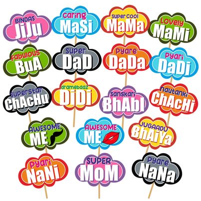 Party Propz Family Party Props | Wedding Props-Haldi Props For Bride And Family