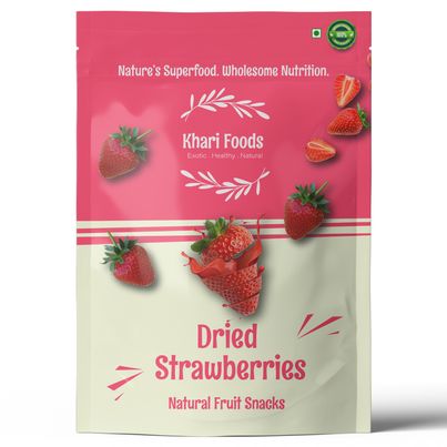 Khari Foods Dried Strawberries | Premium Berries | On the go Snack