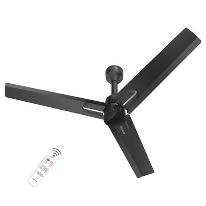 Polycab Wizzy Neo BLDC Ceiling fan,1200mm,Remote Control,5-Star,100% Copper,Black & Silver