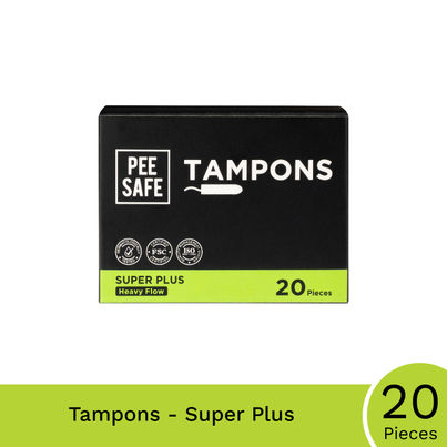 Pee Safe Viscose Super Plus Tampons for Heavy Flow | Ultra-High Absorbency & Leak-Proof Protection