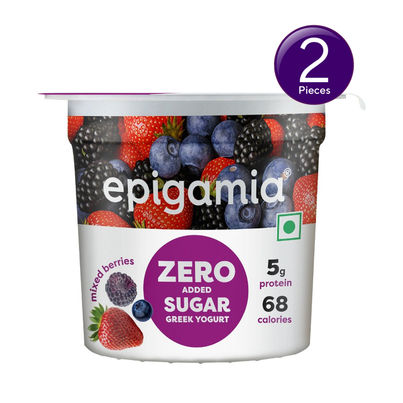 Epigamia No Added Sugar Mixed Berry Yogurt Combo 