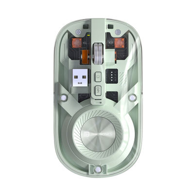 Portronics Toad 8 Transparent Wireless Bluetooth Mouse with Rechargeable Battery | Green