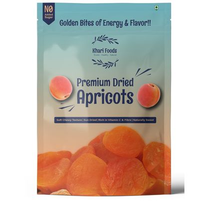 Khari Foods Premium Apricot Dried | Seedless Khumani | Dry Fruit Snack | No Added Sugar Khari Foods Premium Apricot Dried | Seedless Khumani | Dry Fruit Snack | No Added Sugar