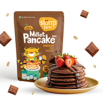 Slurrp Farm Millet Eggless Pancake Mix Chocolate No Maida | Healthy Breakfast | Kids and Adults