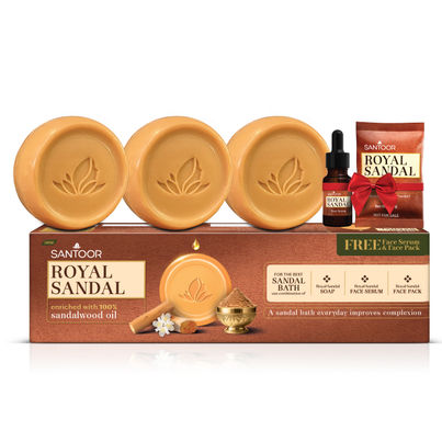 Santoor Royal Sandal Soap with Face Serum and Face Pack Santoor Royal Sandal Soap with Face Serum and Face Pack