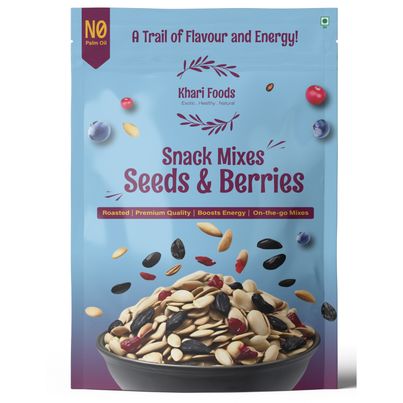 Khari Foods Seeds Berries Healthy Trail Mix | Pumpkin Seeds, Sunflower Seeds, Blueberries, Cranberries & More