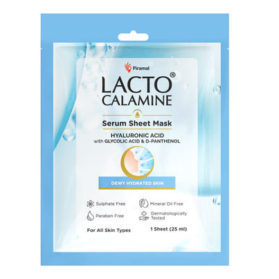 Lacto Calamine Hyaluronic Acid Face Sheet Mask for Intense Hydration, Refreshing, Plumpy & Dewy Skin Lacto Calamine Hyaluronic Acid Face Sheet Mask for Intense Hydration, Refreshing, Plumpy & Dewy Skin