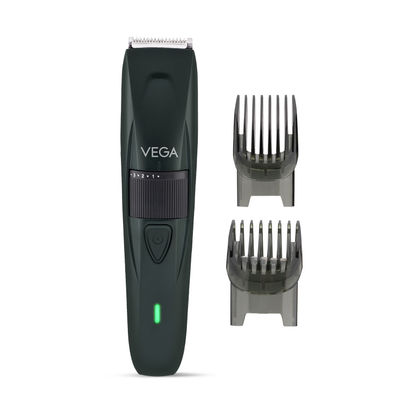 VEGA Turbolite Beard Trimmer for Men with 90 Min Runtime | USB Type C | 2 Comb Attachment
