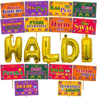Party Propz Haldi Decoration Items