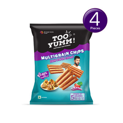 Too Yumm! Dahi Papdi Chaat Multigrain Healthy Chips High Protein Crunchy Crisps Combo 
