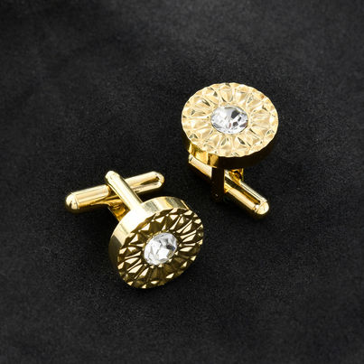 Voylla Royal Gleam Gold Men's Cufflinks