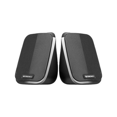 Zebronics Fame 5 Watts 2.0 USB Computer Speakers, USB Powered, AUX, Volume Control Pod for PC, Laptops, Desktop - Black Zebronics Fame 5 Watts 2.0 USB Computer Speakers, USB Powered, AUX, Volume Control Pod for PC, Laptops, Desktop - Black