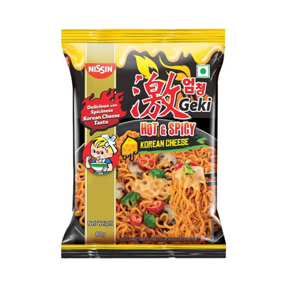 Nissin Geki - Hot and Spicy Korean Cheese Flavoured Ramen Instant Noodles Nissin Geki - Hot and Spicy Korean Cheese Flavoured Ramen Instant Noodles